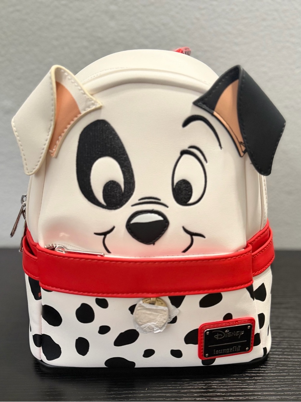 Loungefly Dalmatian Kids Mini Backpack in White, Black & Red 70th Anniversary